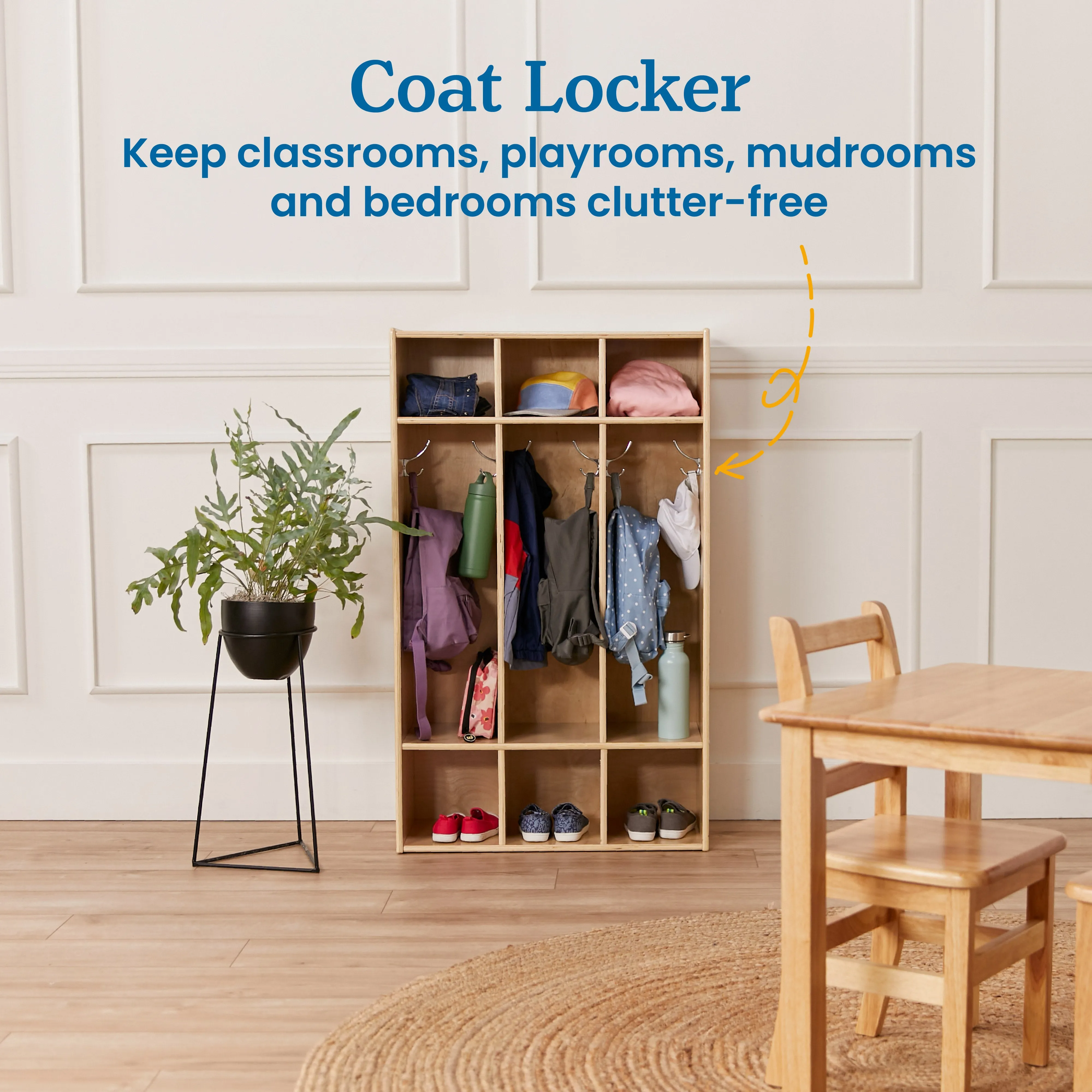 Streamline 3-Section Coat Locker, Classroom Furniture