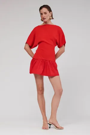 Suboo Naples Drop Waist Mini Dress - Red