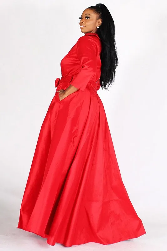 Taffeta Maxi Dress