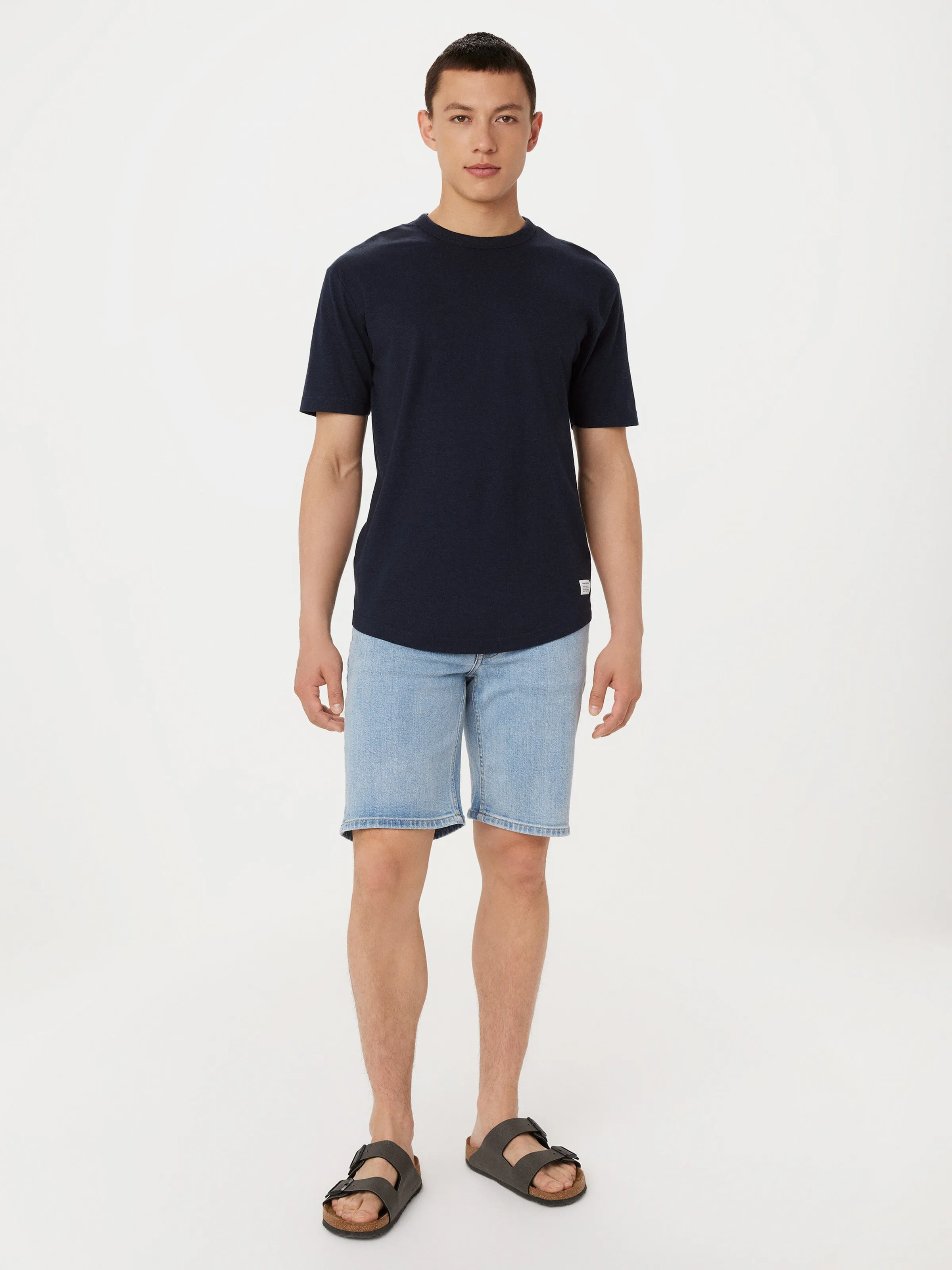 The Relaxed Hemp T-Shirt in Deep Blue