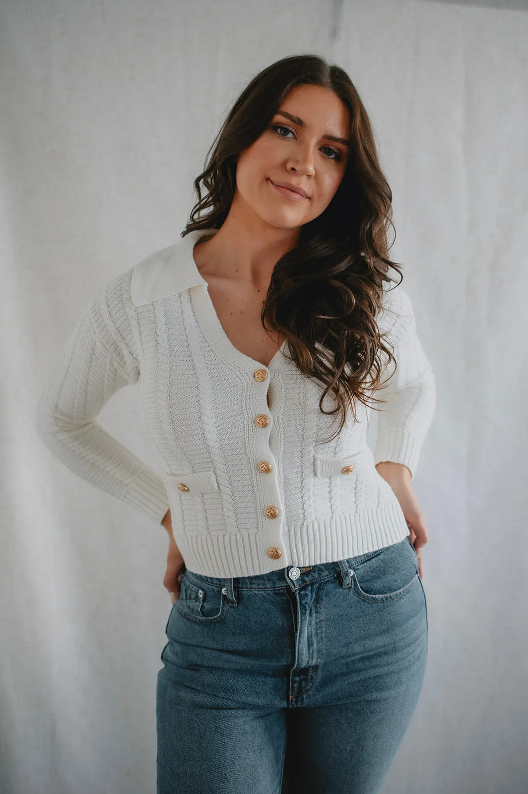 The Renata Cardi by Heartloom - Ivory