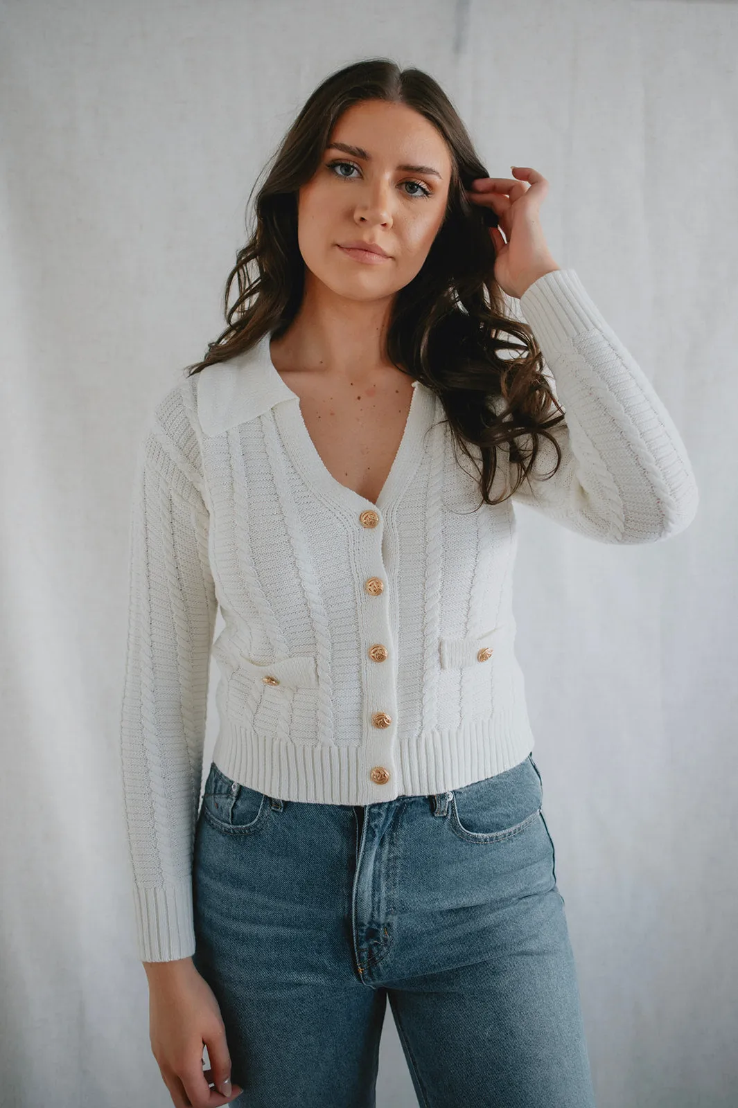 The Renata Cardi by Heartloom - Ivory