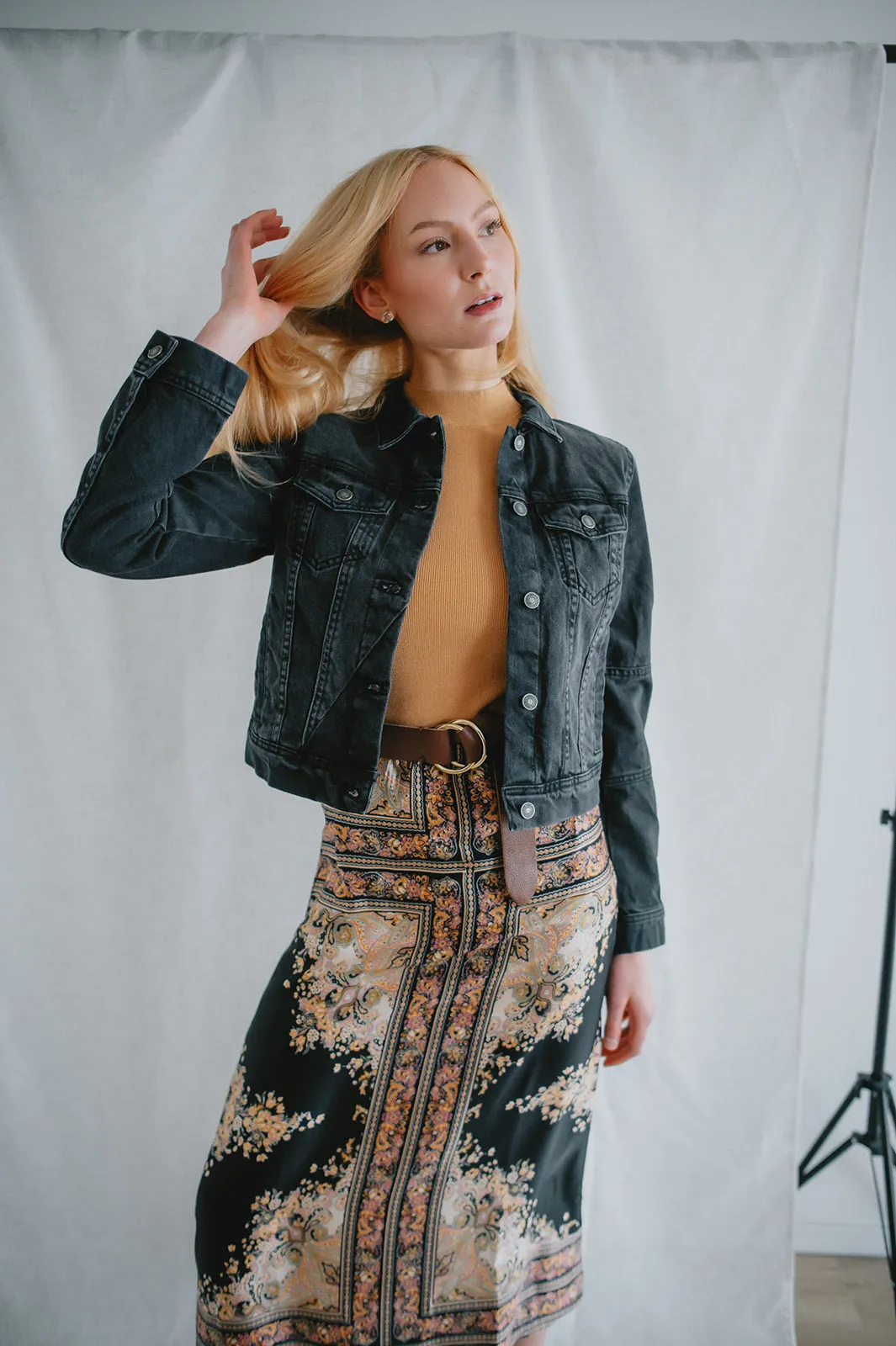 The Rumors Denim Jacket by Free People - Black