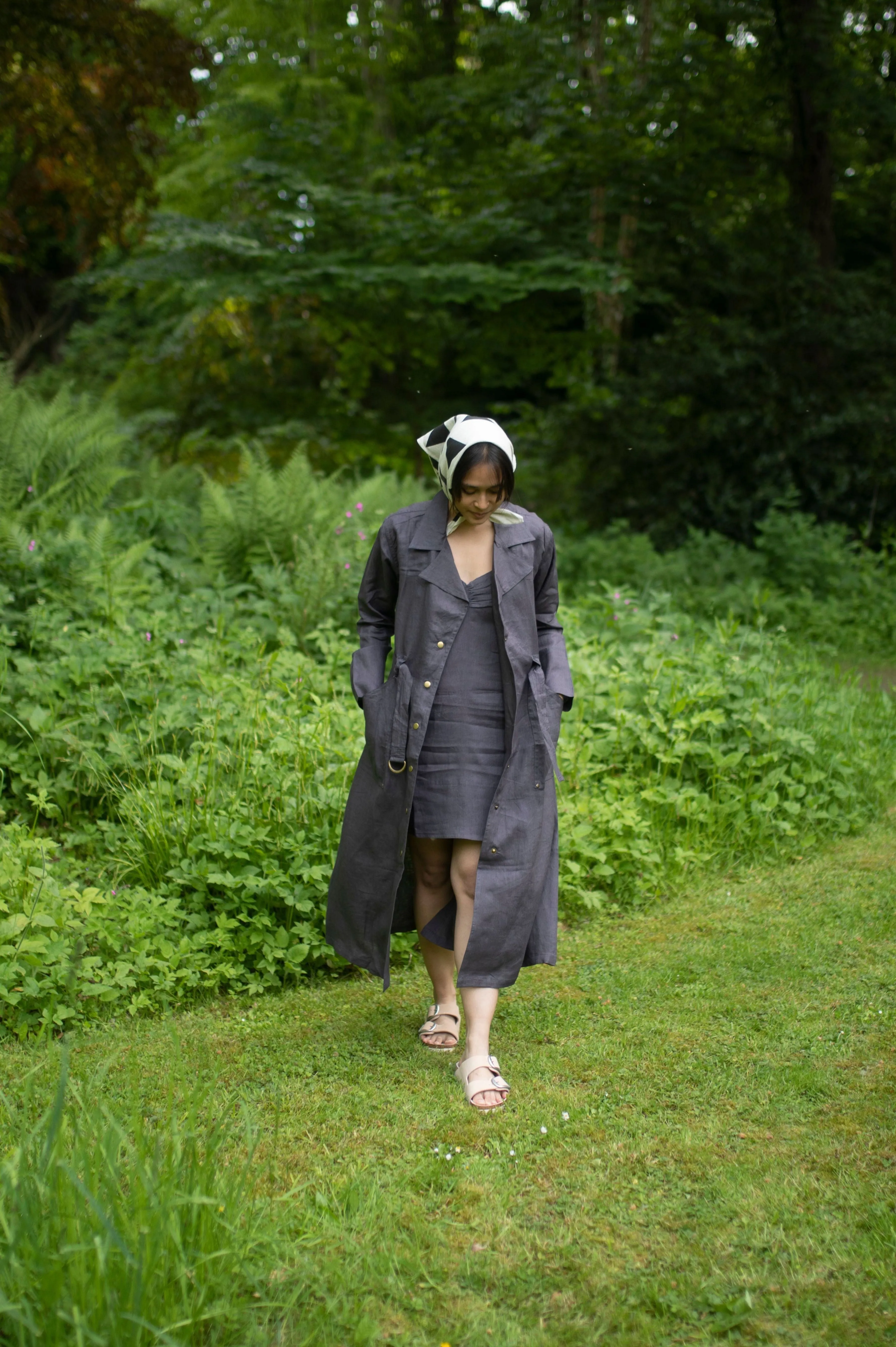 The Terra Tribe Charcoal Summer Trench Coat