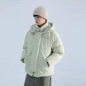 Thick Puffer Jacket In Solid Color