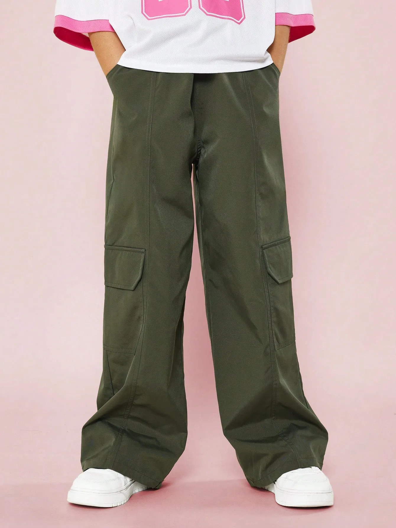 Tween Girls Football Jersey Tee And Cargo Pant 2 Piece Set