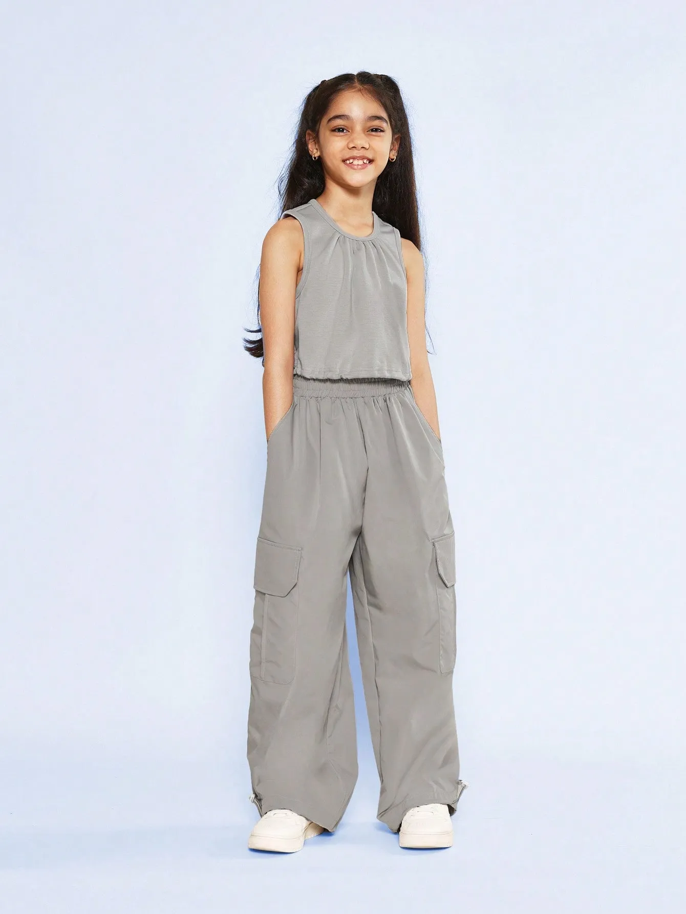 Tween Girls Tank Top And Cargo Pant 2 Piece Set