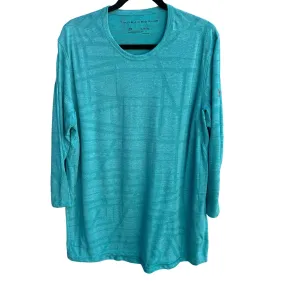 Under Armour Threadborne Mens Long Sleeve Teal HeatGear Performance Shirt XL