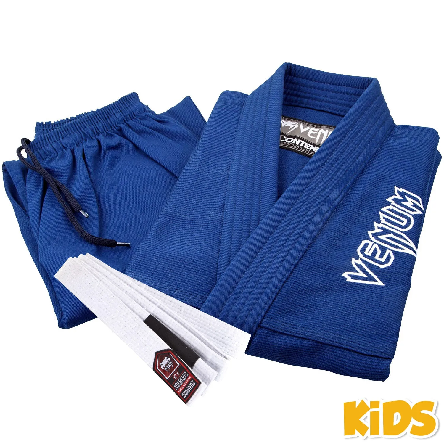 Venum Contender Kids BJJ Gi (Free white belt included) - Blue