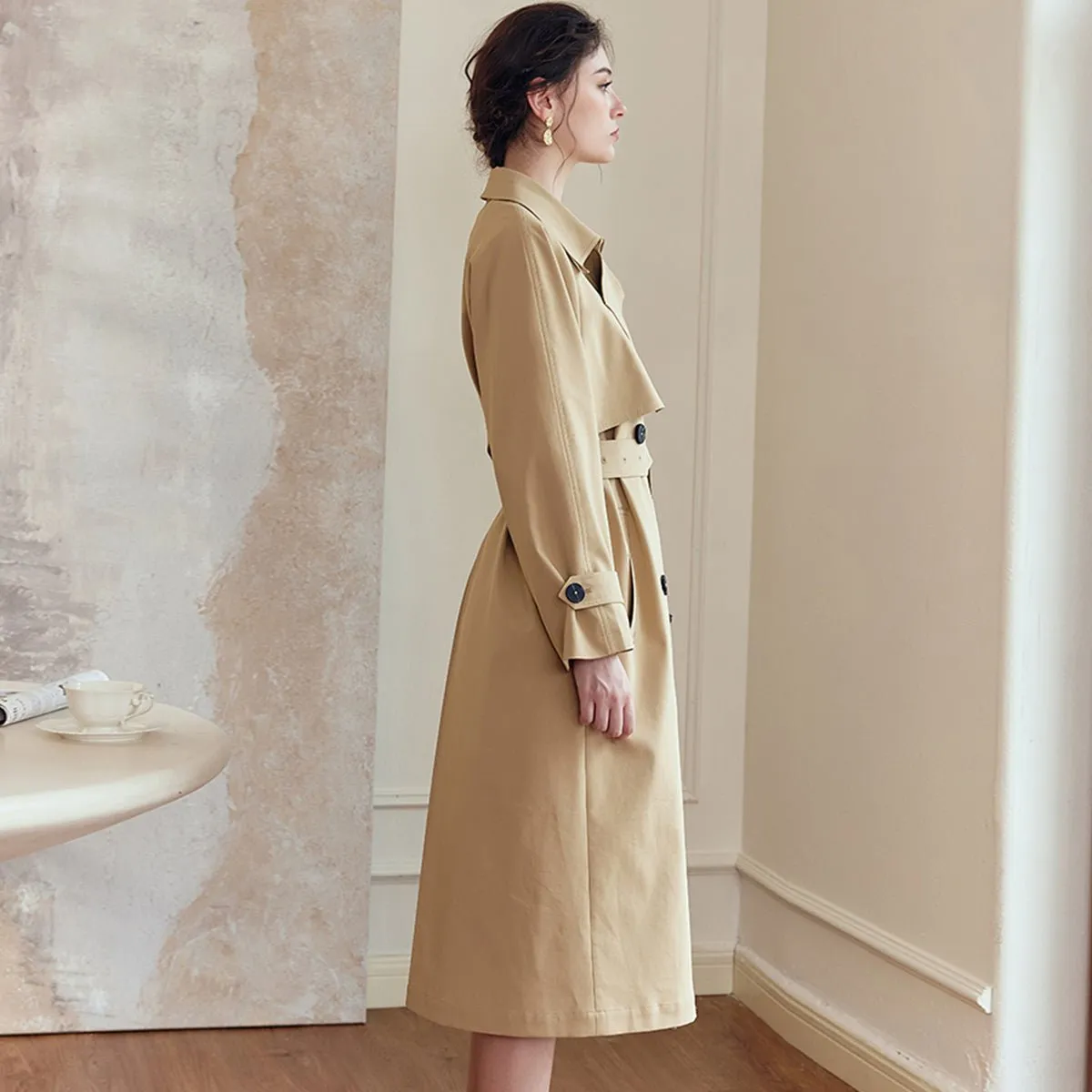 Versatile Khaki Trench Coat