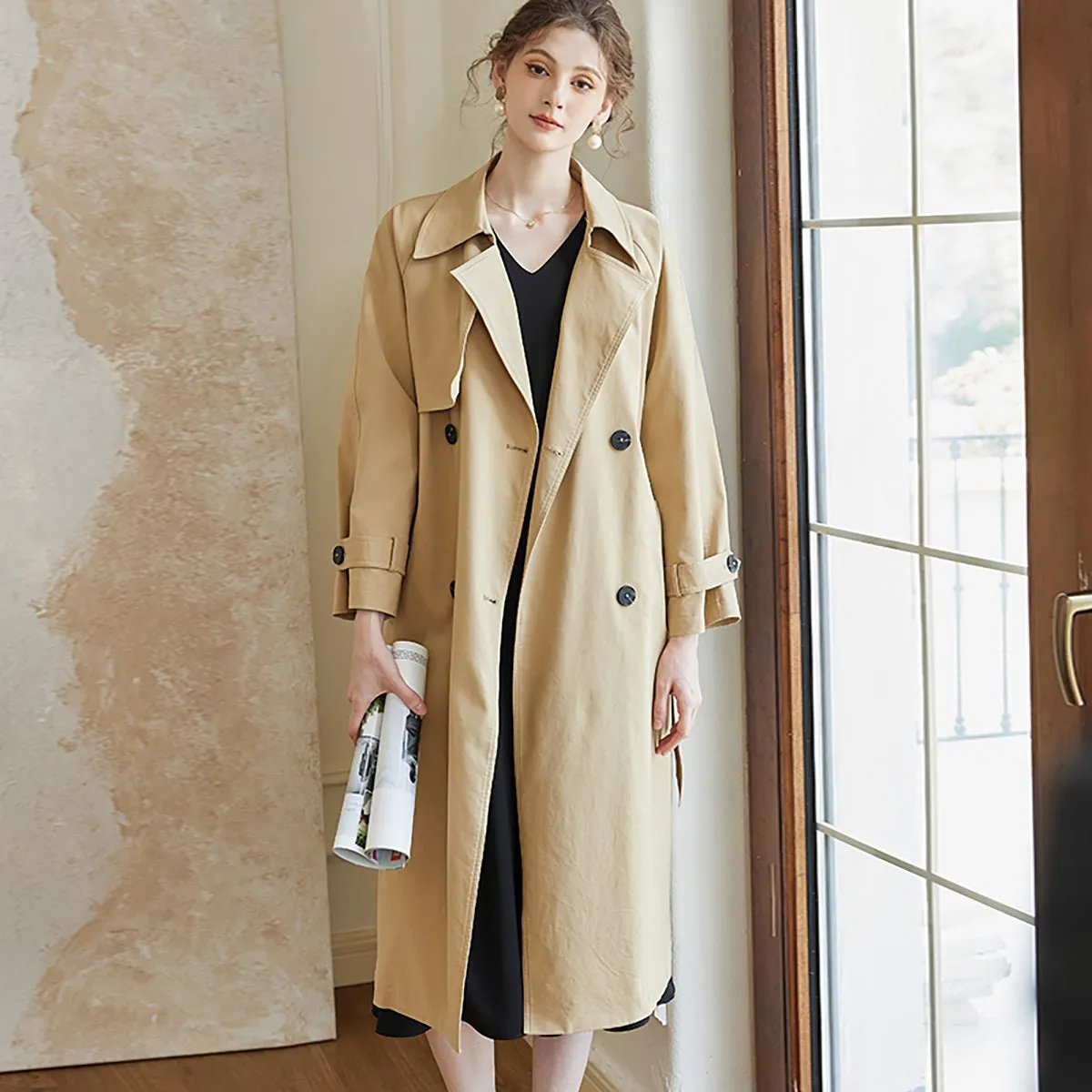 Versatile Khaki Trench Coat