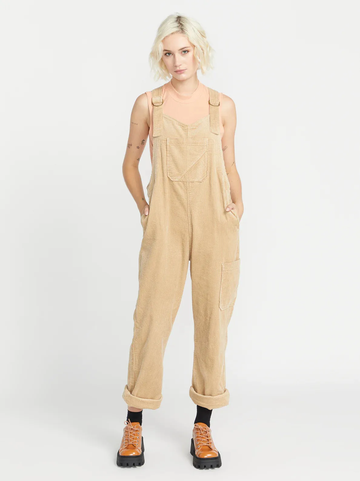 Volcom Stone Street Overalls - Khaki