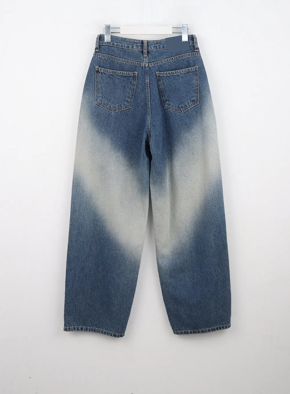 Washed Blue Wide Jeans CN307