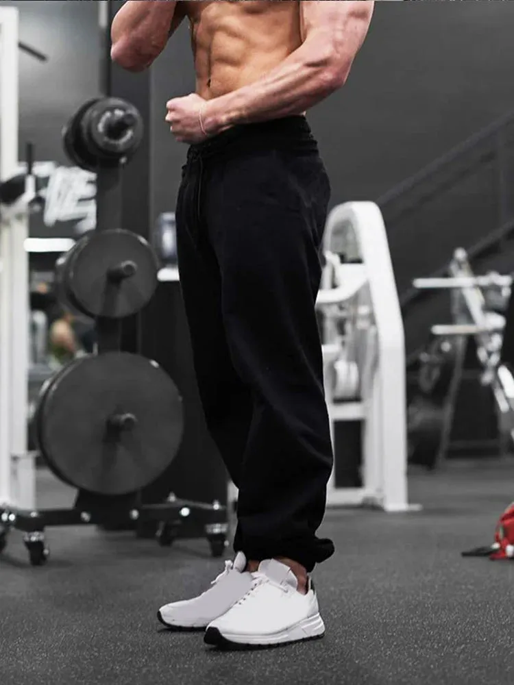 Wiaofellas  -  Summer Lightweight Loose Pants Men's Sports Fitness Elastic Breathable Sweatpants Fashion Simple Versatile Casual Trousers