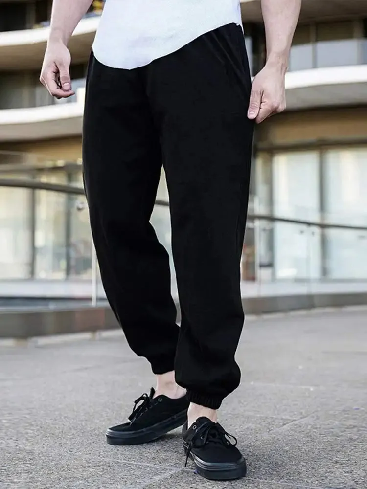 Wiaofellas  -  Summer Lightweight Loose Pants Men's Sports Fitness Elastic Breathable Sweatpants Fashion Simple Versatile Casual Trousers