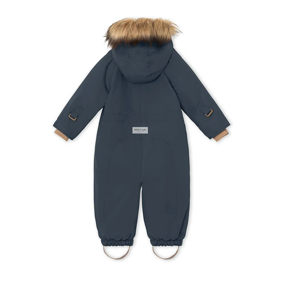 Wisti Fleece Lined Snowsuit Fake Fur. GRS Blue Nights