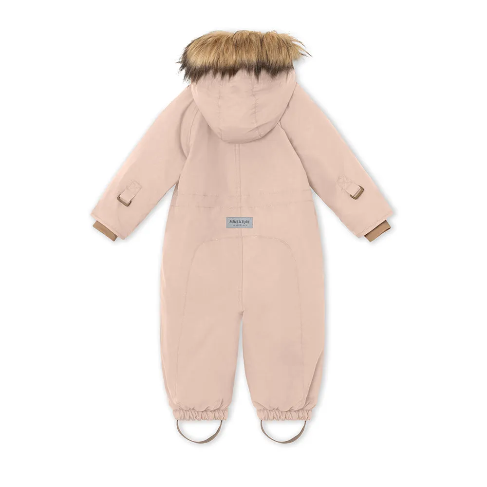 Wisti Fleece Lined Snowsuit Fake Fur. GRS Rose Dust