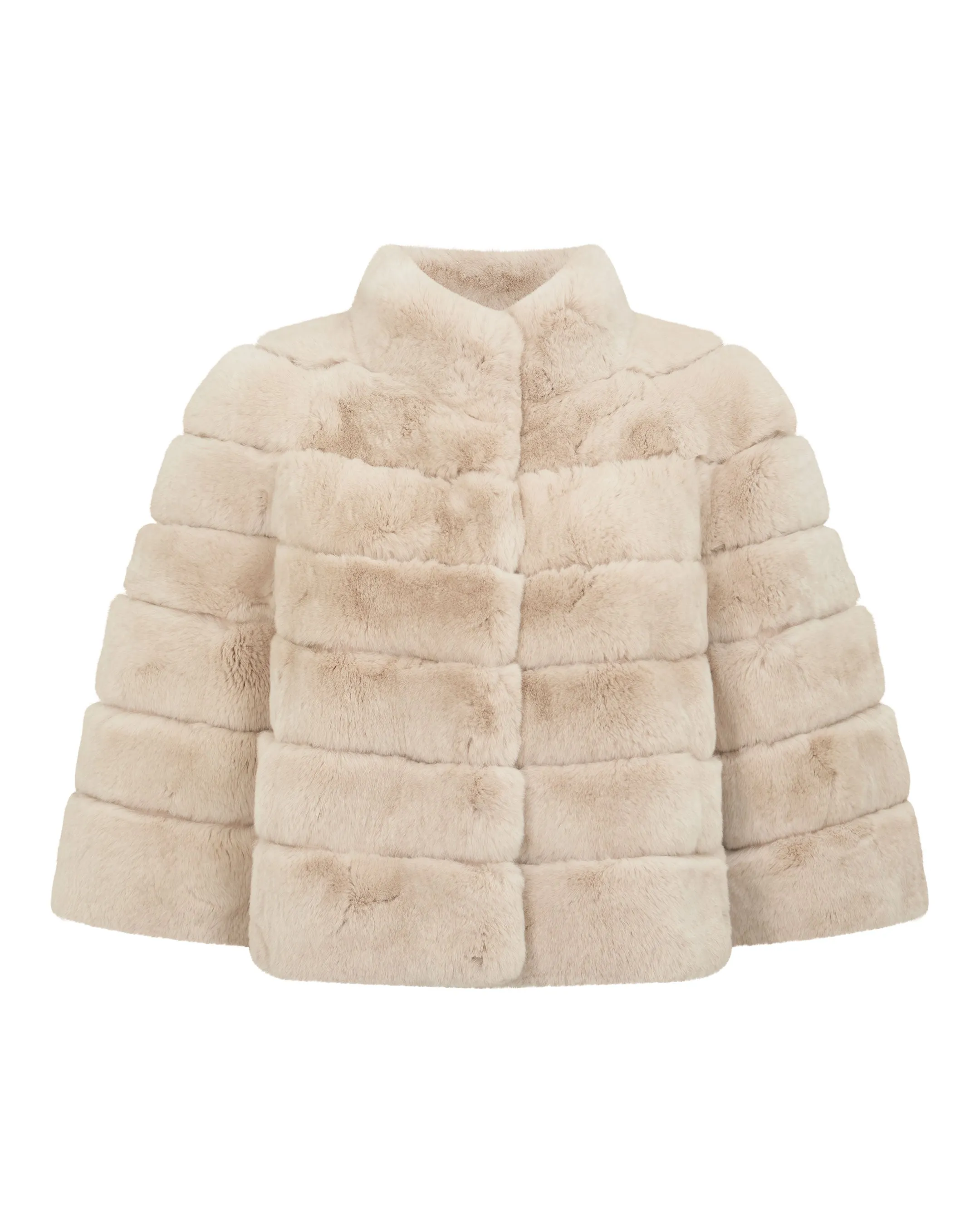 Women's Brittany Short Fur Jacket Snow Grey