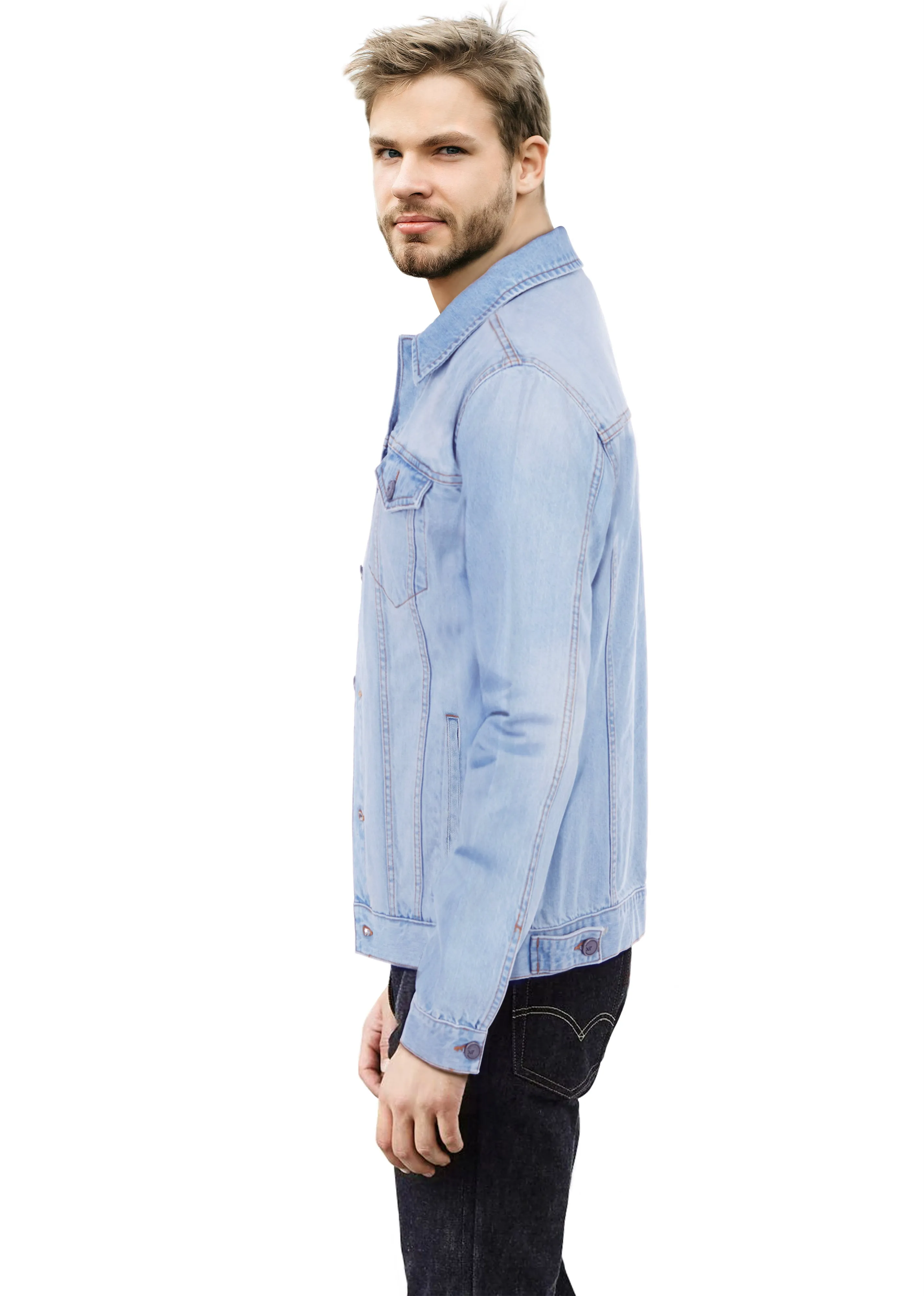 X RAY Men's Casual Biker Denim Jacket