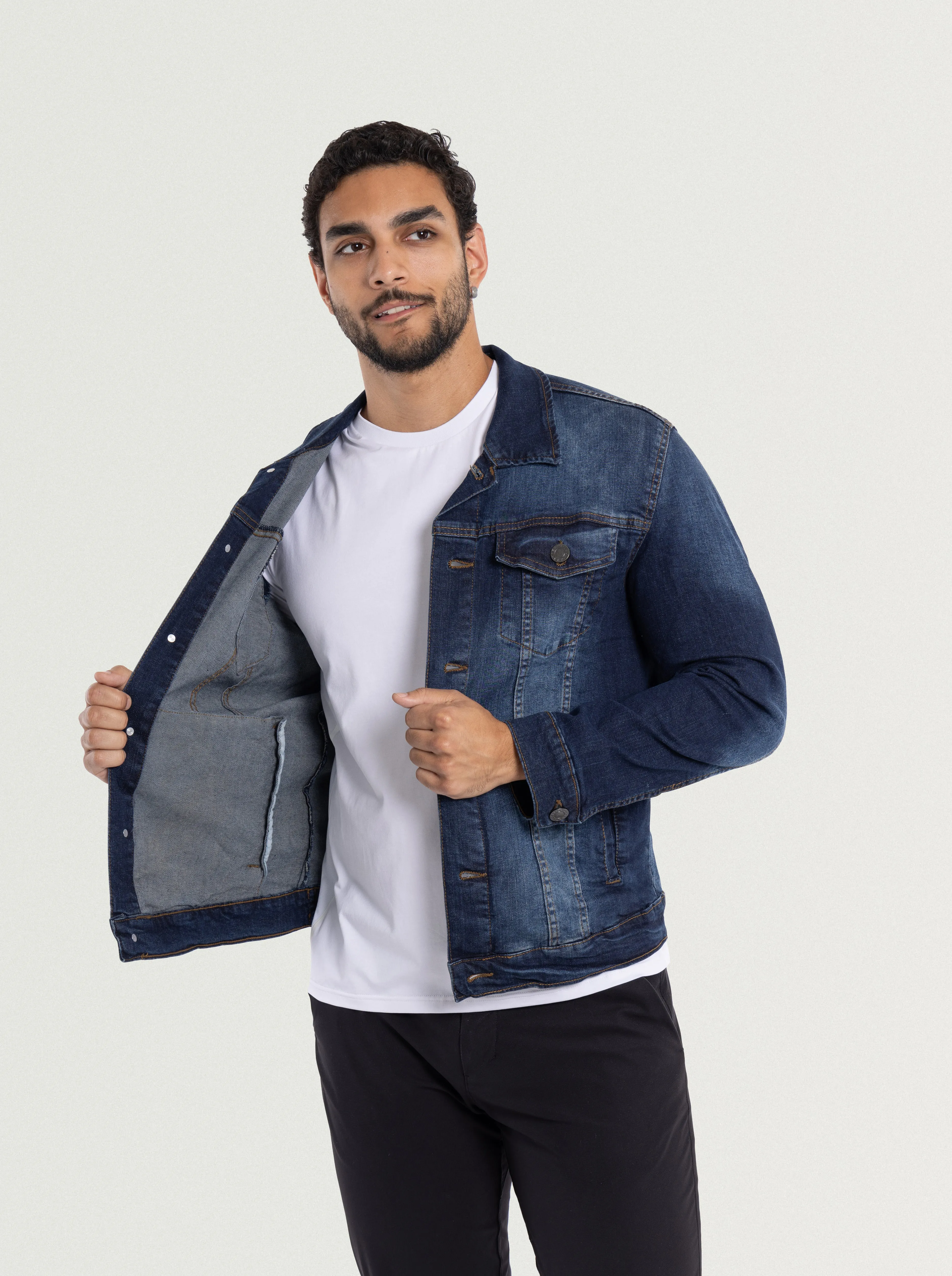 X RAY Men's Casual Biker Denim Jacket