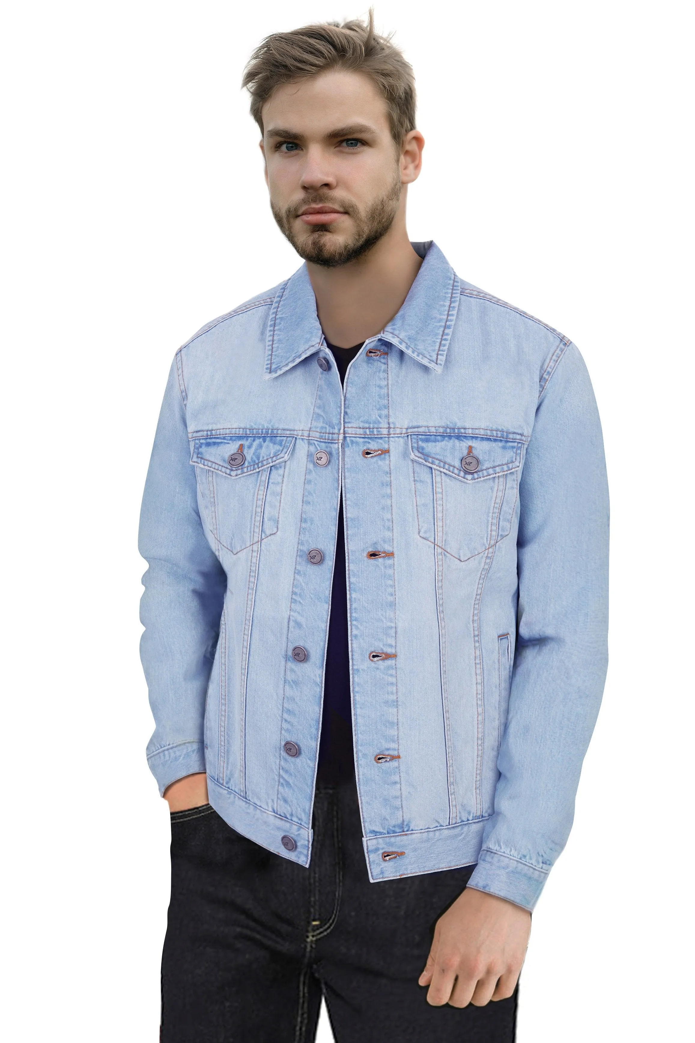 X RAY Men's Casual Biker Denim Jacket