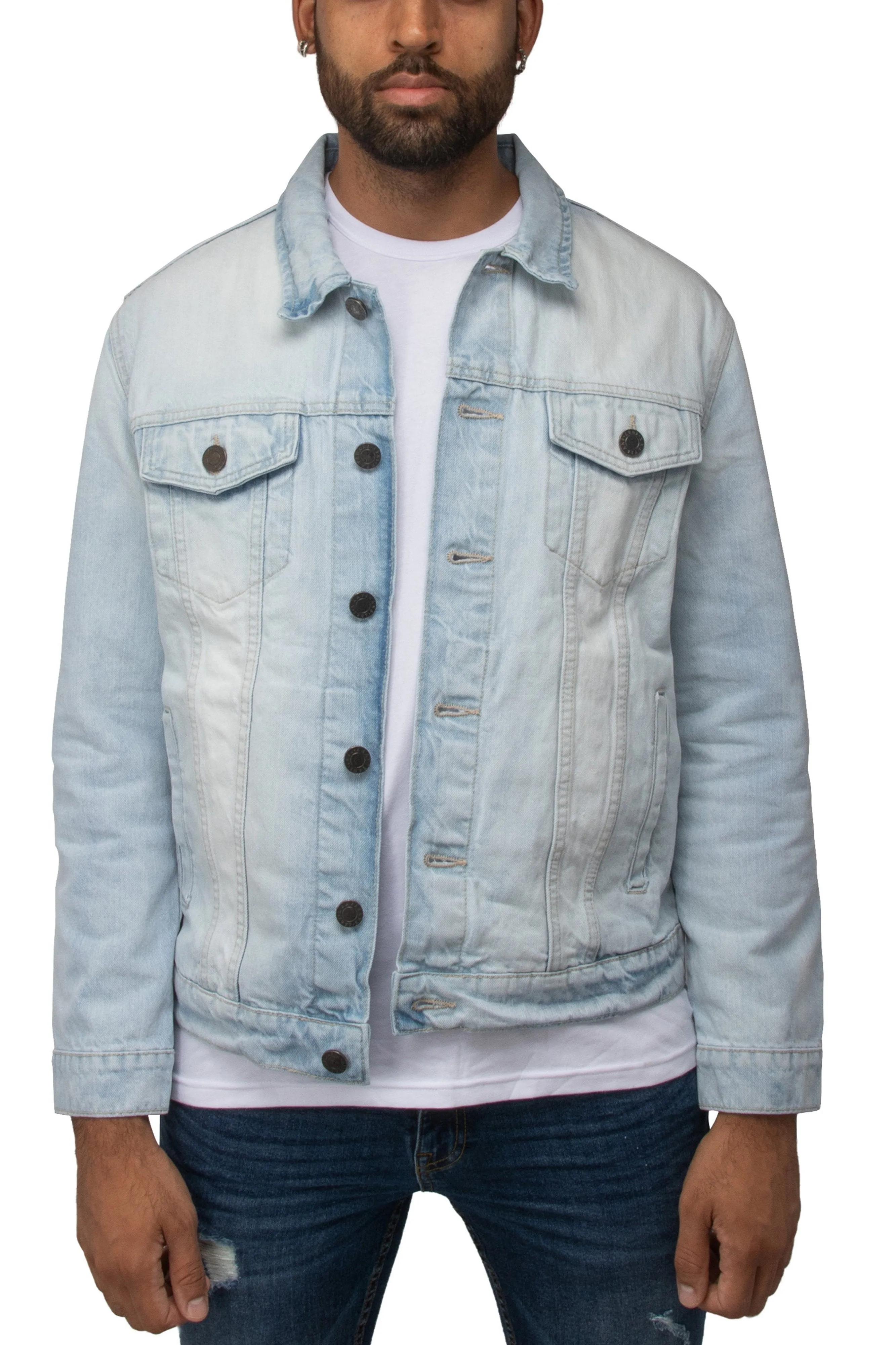 X RAY Men's Casual Biker Denim Jacket