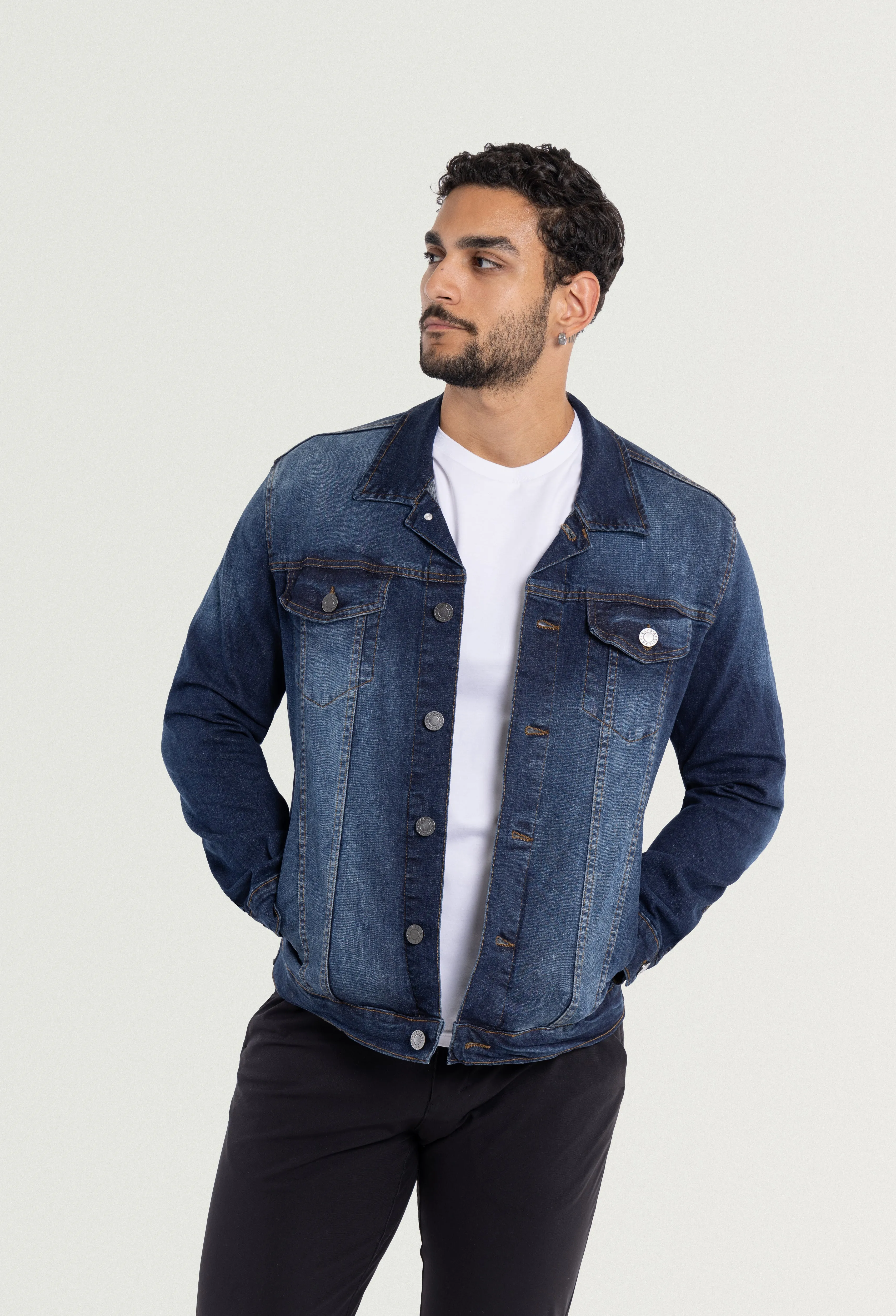 X RAY Men's Casual Biker Denim Jacket