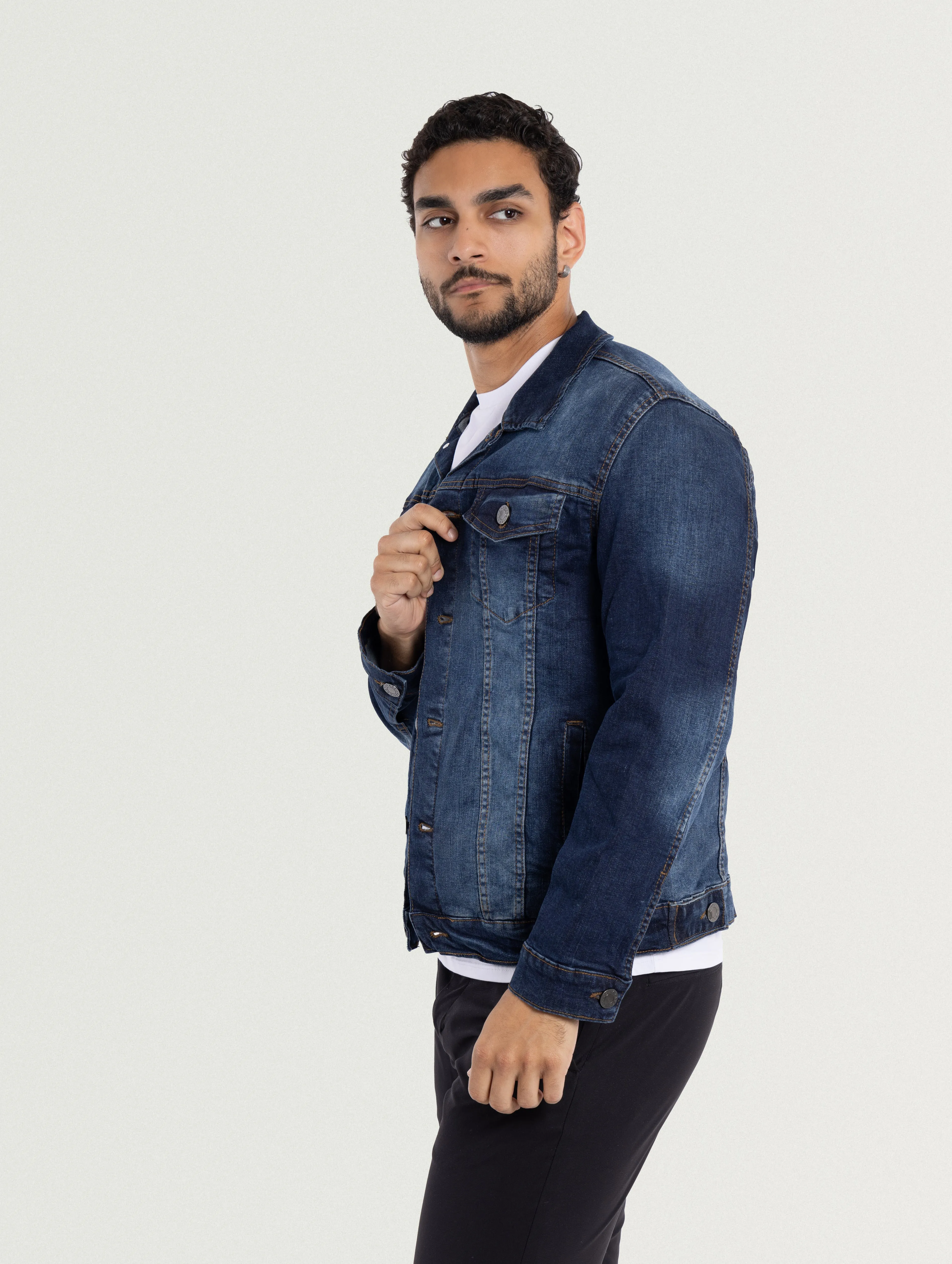 X RAY Men's Casual Biker Denim Jacket